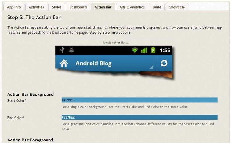 Andromo barra Crea tus propias aplicaciones para Android con Andromo