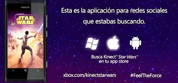 Aplicación de Kinect Star Wars para Android, iOS y Windows Phone