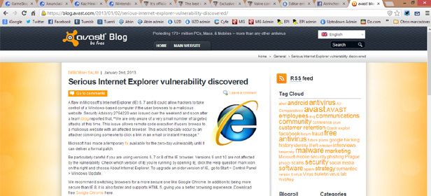 Avast recomienda no usar Internet Avast recomienda cambiarse a Google Chrome y no usar Internet Explorer