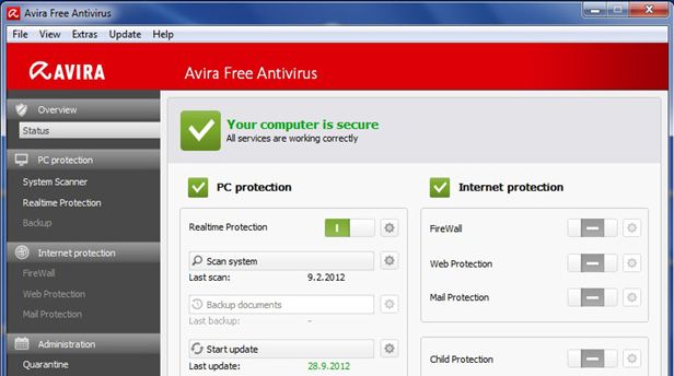 Avira Antivirus 2013 captura Avira Free Antivirus 2013: One of the best antivirus
