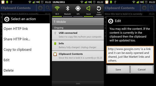 Clipboard contents captura Seis útiles portapapeles para Android