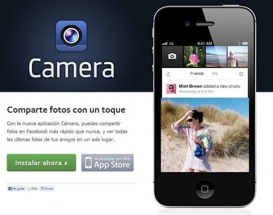 Facebook Camera, una nueva aplicación para iPhone casi igual a Instagram
