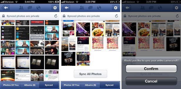 Facebook Photo Sync captura Photo Sync: Facebook activa la subida automática de fotos en smartphones