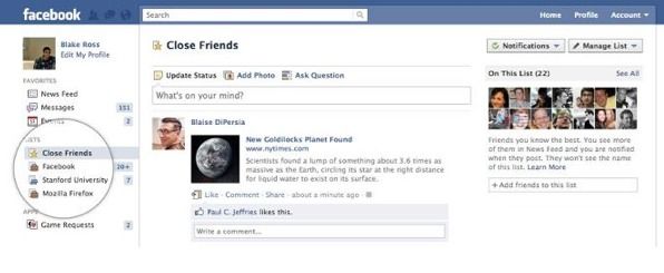 Facebook Friends Lists Facebook hace oficial las nuevas listas inteligentes de amigos