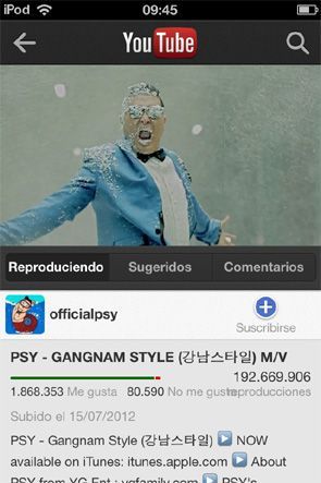 Gangnam Style Youtube iPhone Disponible la aplicación de YouTube para iPhone diseñada por Google