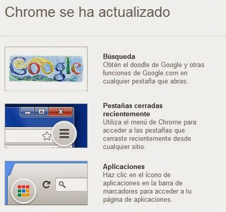 Google Chrome cambios