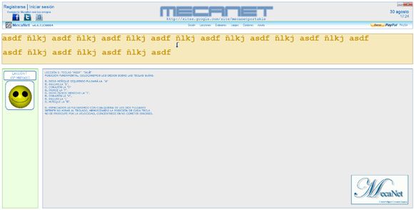Mecanet Aprende a mecanografiar de manera autodidacta con MecaNet