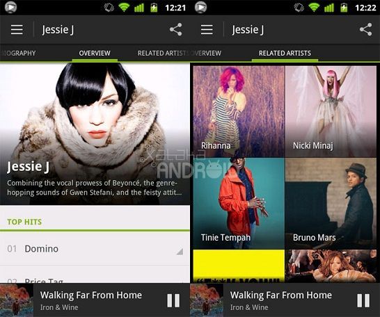 Nueva versión con sustanciales mejoras de la aplicación de Spotify para Android