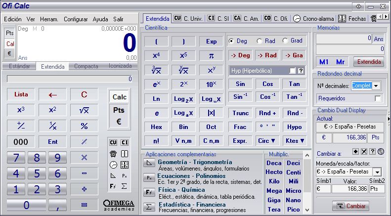 OfiCalc screenshot