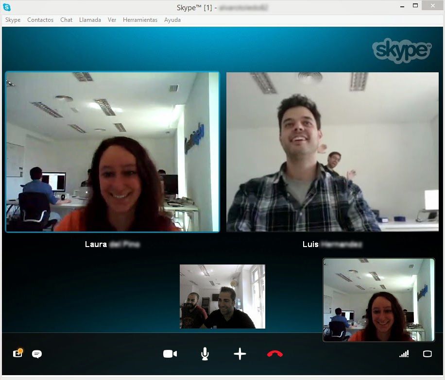 Skype captura grupo Skype again offers free group videocalls