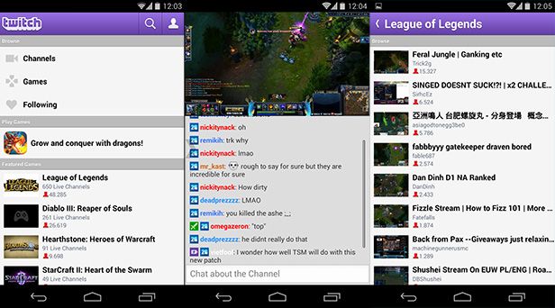 Twitch-Android-screenshots