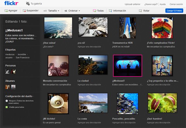 UploadR Flickr presenta su cargador de imagenes en HTML5