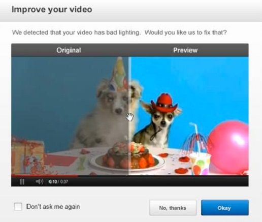 YouTube mejora la iluminación y la estabilidad de sus videos