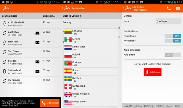 capturas hushed Contrata numeros de telefono en cualquier parte del mundo y usalos desde tu Android con Hushed
