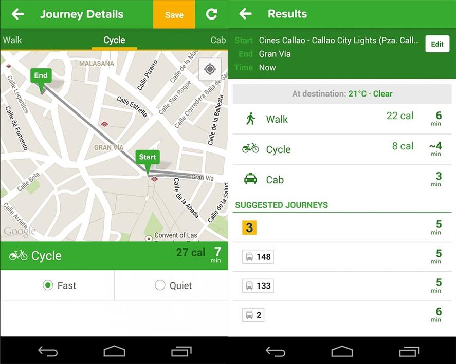 Citymapper Android screenshot