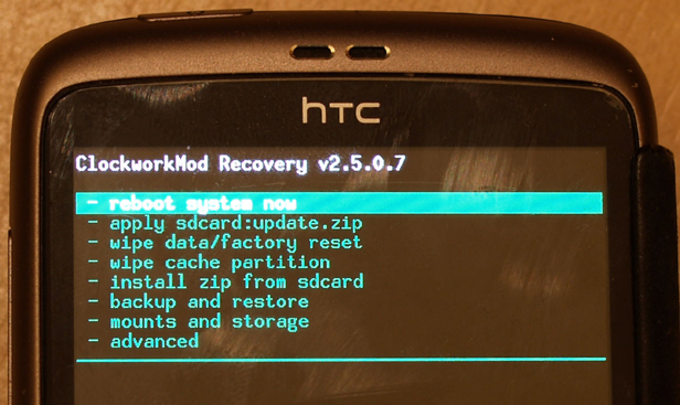 clockworkmod recovery Cómo instalar ROMs personalizadas en Android