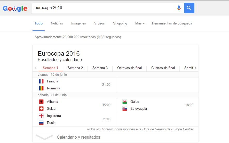 Eurocopa 2016 Google