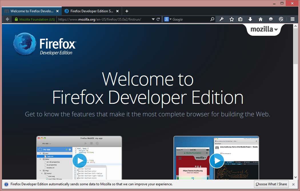 firefox developer 1 Best new releases of the month [Nov. ’14]