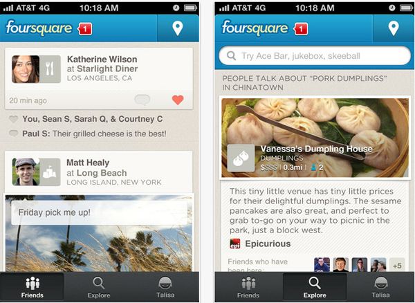 foursquare Foursquare renueva su look y se hace más social