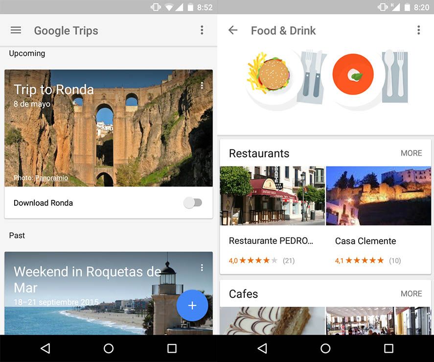 Google Trips Android screenshot