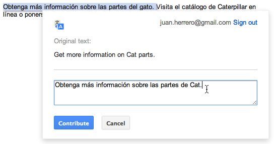 googletranslate Google Translate permite editar las traducciones para mejorarlas