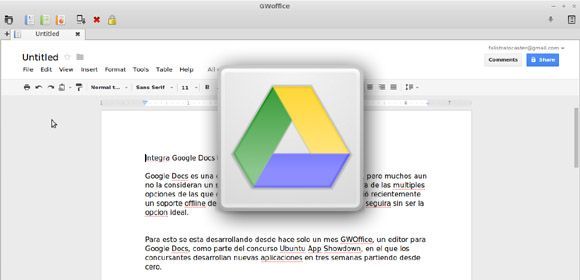 gwoffice feat Integra Google Docs en Ubuntu con GWOffice