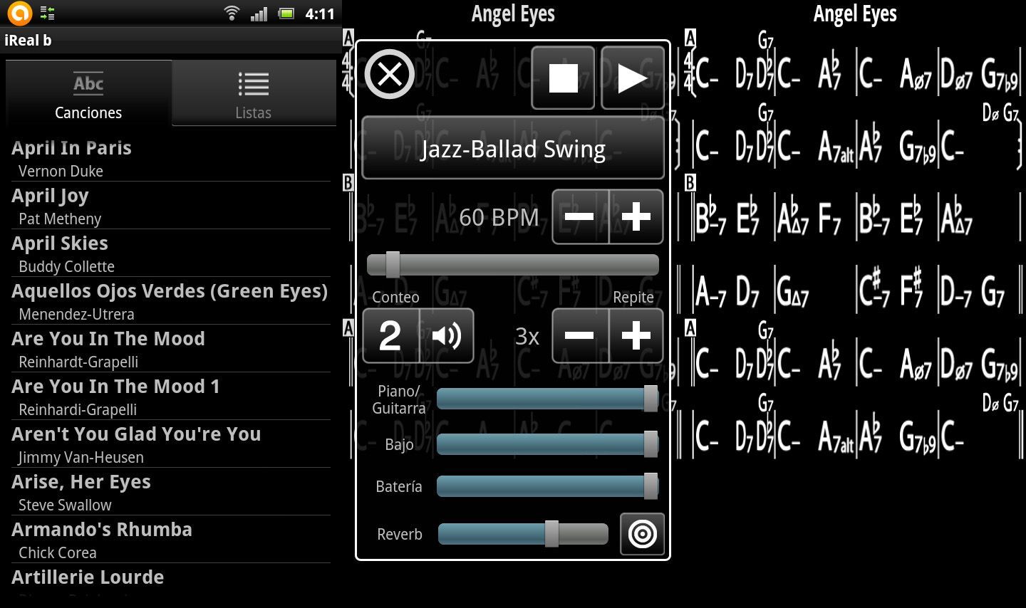 iReal B Android libro partituras Cinco aplicaciones de Android indispensables para músicos
