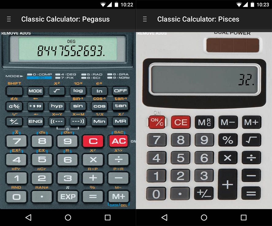 Calculadoras científicas en Android