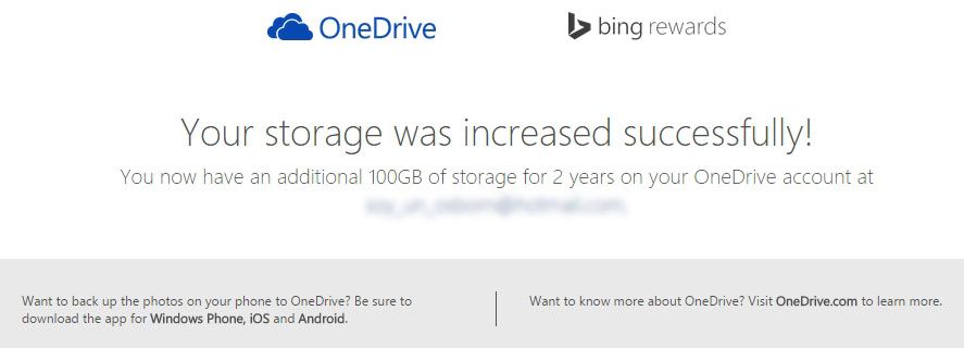 onedrive 100 gb 1 How to get an extra 235GB of space on OneDrive