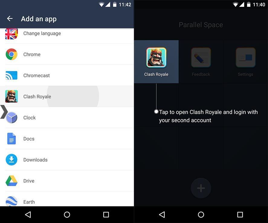 parallel space clash royale 1 Las diez aplicaciones para Android más relevantes del 2016