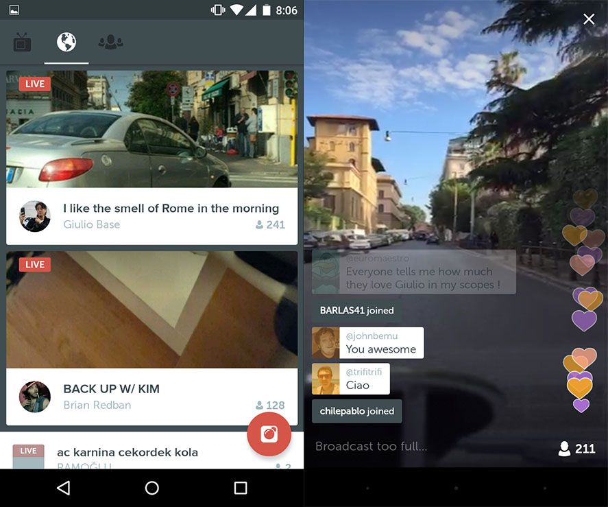 periscope android 1 Periscope for Android is now available