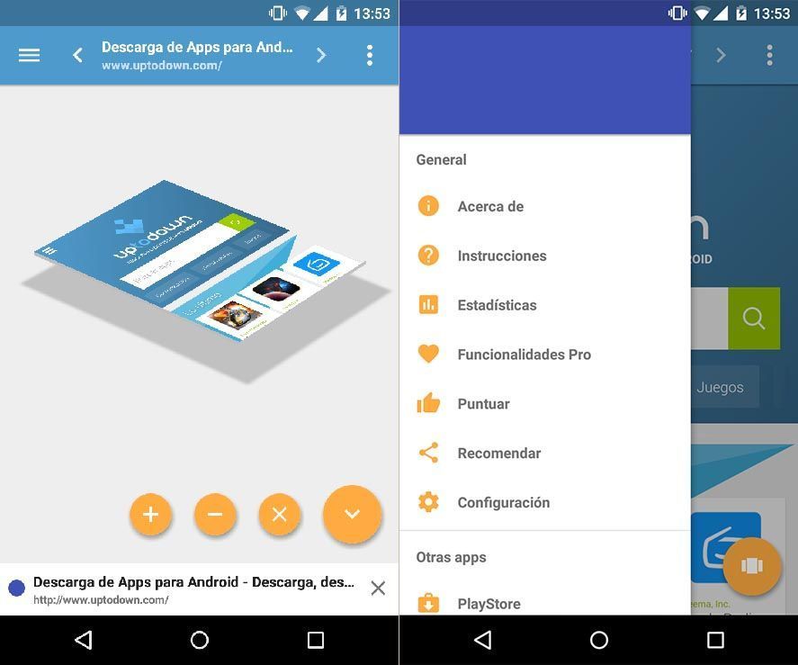 slimperience screenshot 1 Five alternative browsers for Android