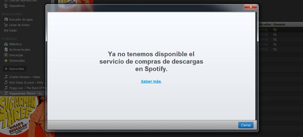 spoti cabecera Spotify ya no permite descargar canciones