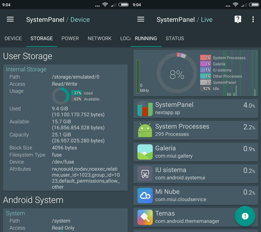 SystemPanel 2 Android