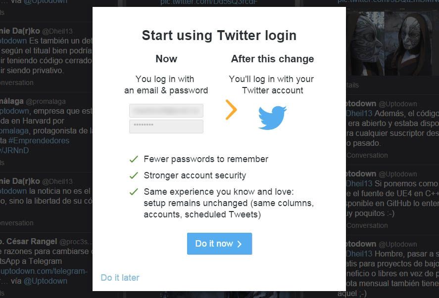 tweetdeck migrate 3 How to switch your TweetDeck login details to your Twitter ones