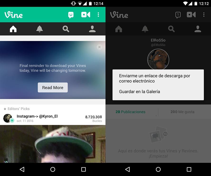 vine screens save videos Vine closes today: How to download your videos