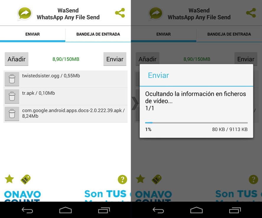 wasend screenshot Cinco herramientas para sacarle mayor partido a WhatsApp