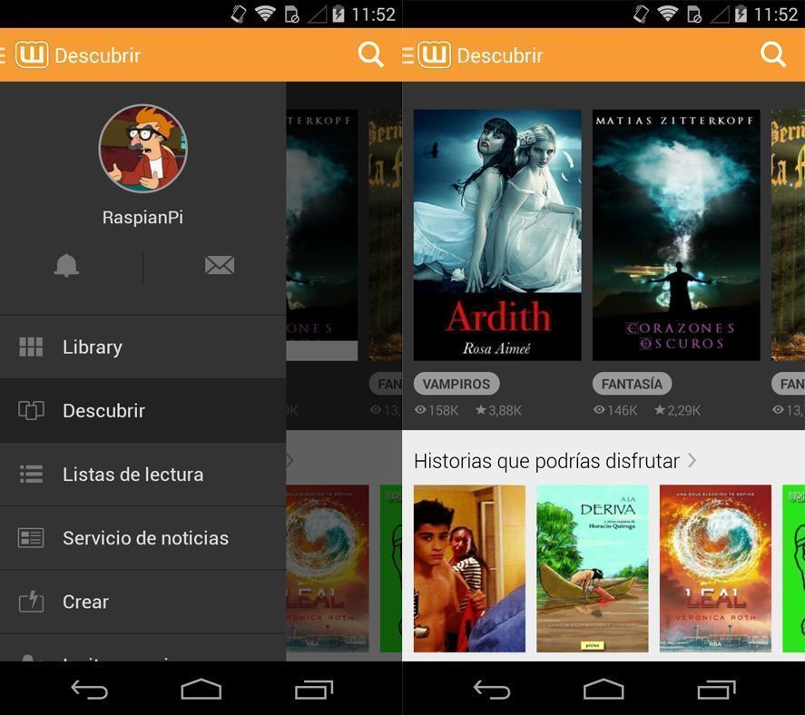Wattpad app to discover and read eBooks