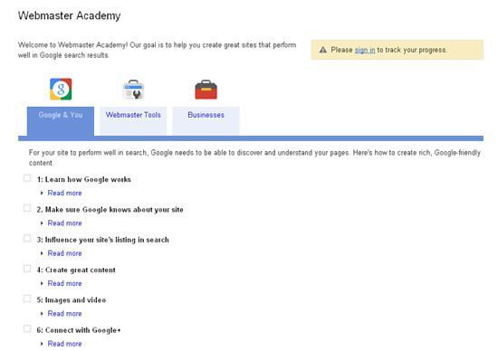webmaster Webmaster Academy, aprende con Google
