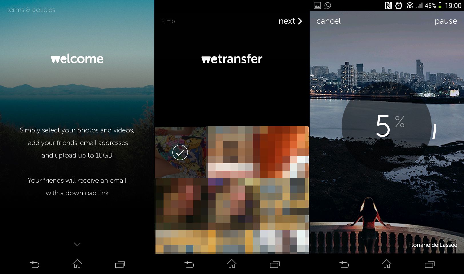 wetransfer android Send files of up to 10GB with WeTransfer on your Android