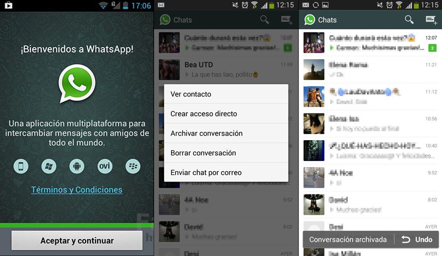 La nueva versión WhatsApp en Android