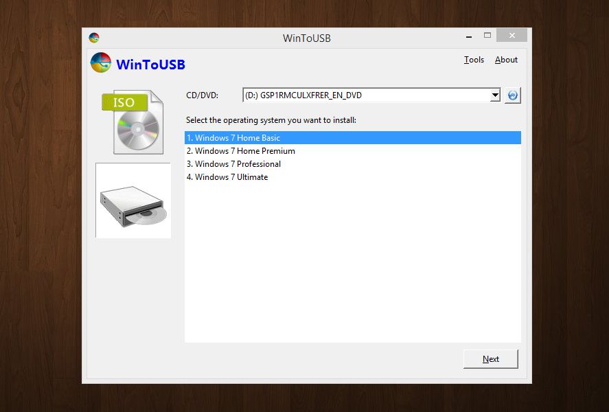 wintousb screenshot 1 How to create a portable version of Windows on a USB stick