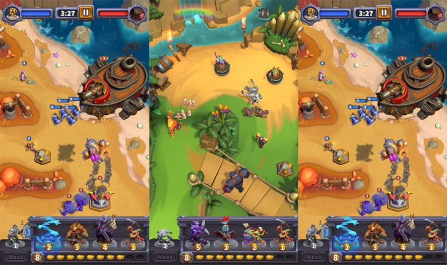Warcraft Arclight Rumble: three in-game screenshots