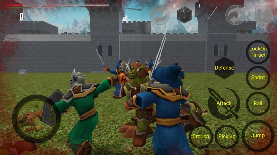 Middle Earth: Battle for Rohan in-game screenshot showing a fight a first-person perspective of a character who appears to be wounded