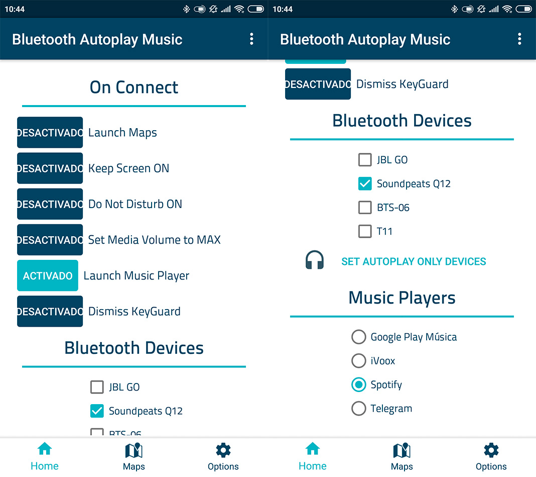 Escucha Spotify automáticamente al conectarte a Bluetooth