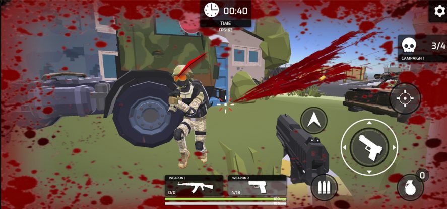Combat Strike CS Online: bloody shooting scene
