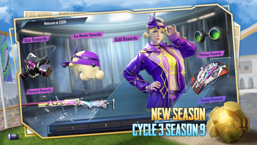 New Season promo image showing a female character wearing new purple clothing and accessories