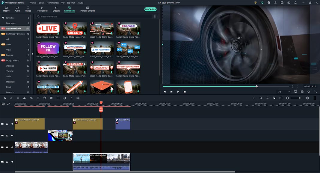 FilmoraGo interfaz Wondershare Filmora X: Una completa suite de edición de vídeo apta para todo tipo de usuarios