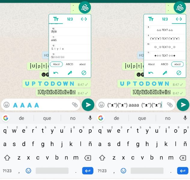 Whatsapp change font