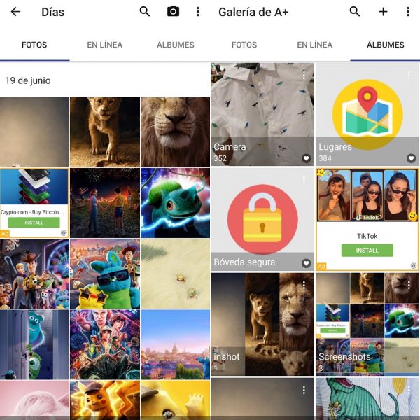 Mejores galerías de imágenes en Android - Galería de A+